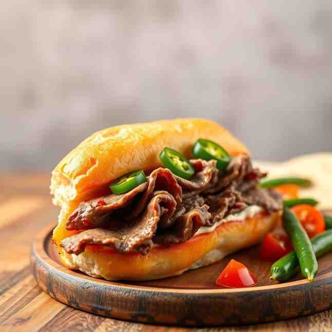 Chile Chacarero - Thinly Sliced Beef Steak Sandwich Recipe